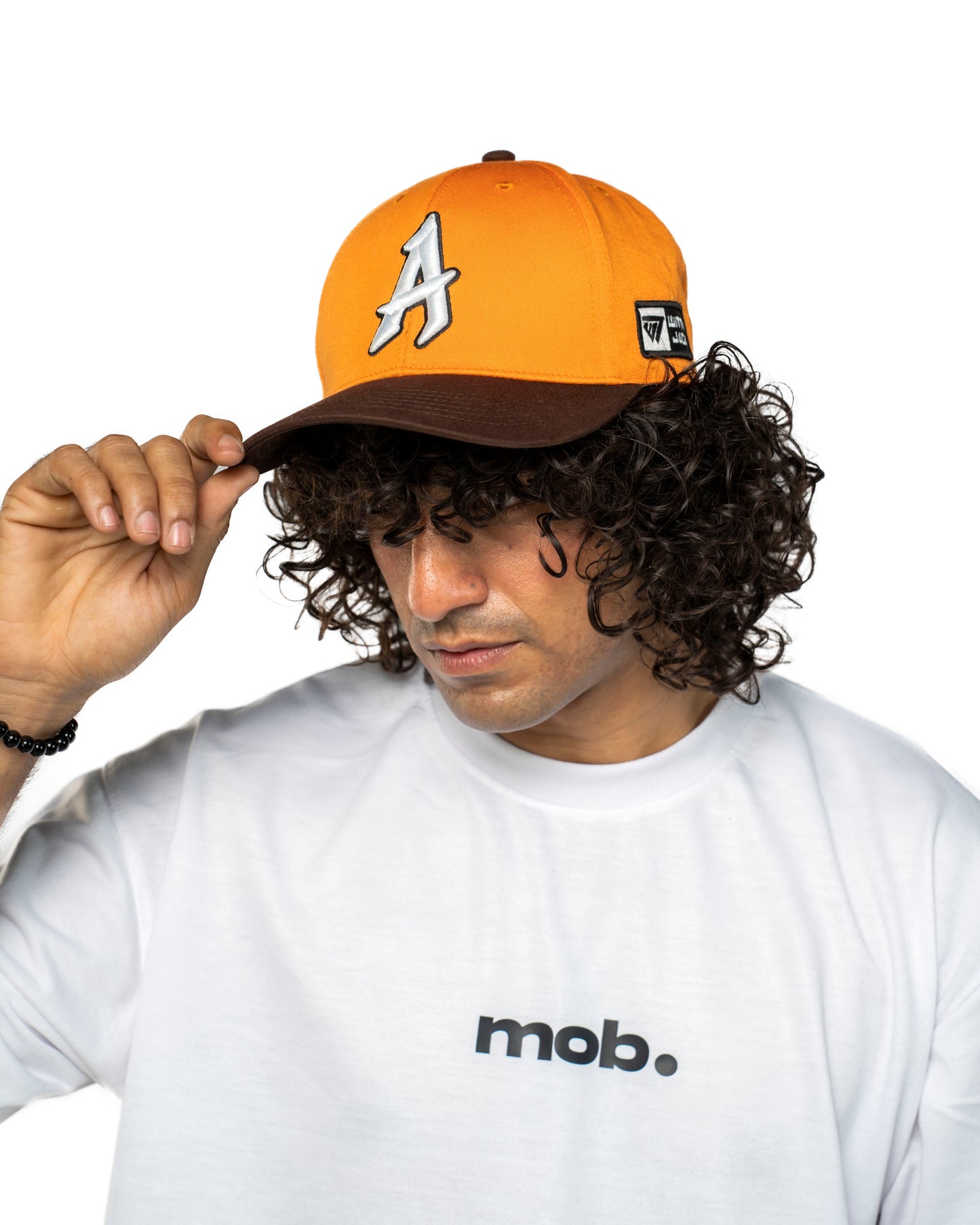 Orange A - 6 Panel Baseball Cap